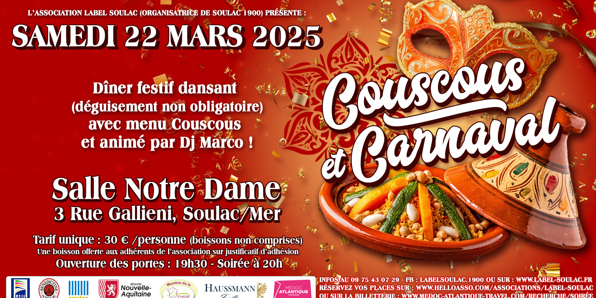 couscous et carnaval - samedi 22 Mars 202525